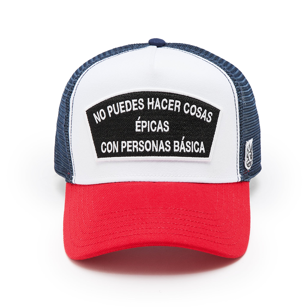 Cult's Logo Mesh Back Trucker Hat "Spanish Epic Shit" in White