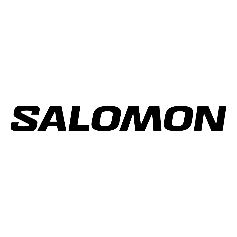 Black Salomon logo on a white background
