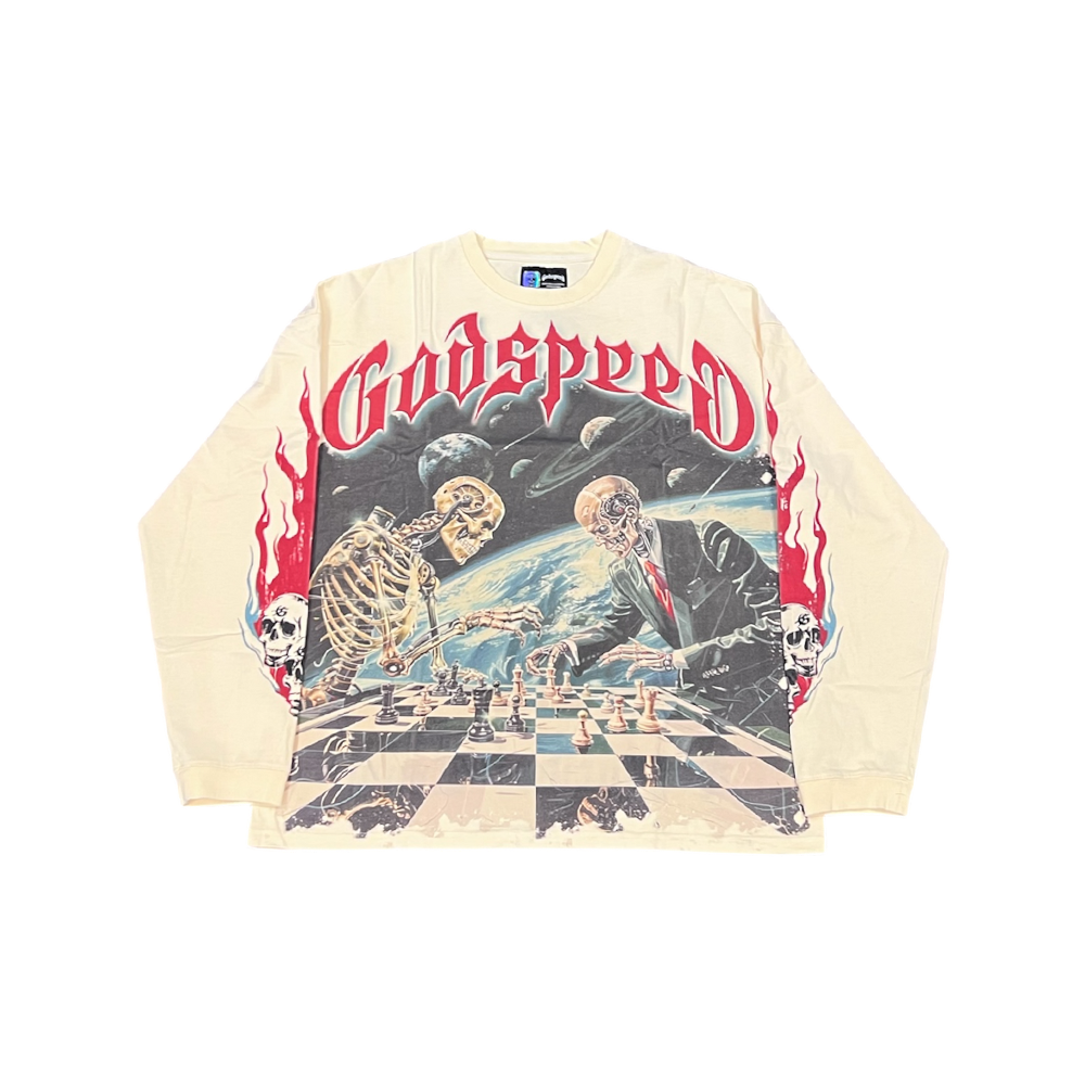 Godspeed Checkmate LS Bone Long Sleeve Tee