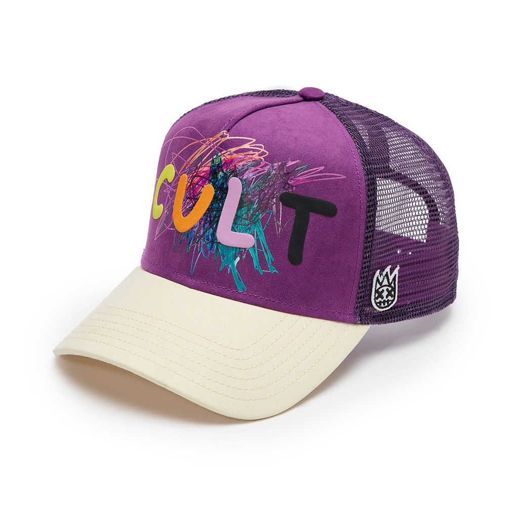 Cult of Individuality Cult's Logo Mesh Back Trucker Hat "Cult Logo" in Hyacinth Violet